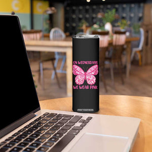 Pink Shirt Day Skinny Tumbler On Wednesdays We Wear Pink Anti Bullying Butterfly TS02 Print Your Wear