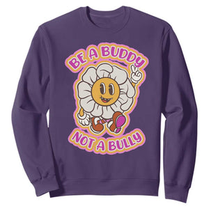 Pink Shirt Day Sweatshirt Be A Buddy Not A Bully Anti Bullying Funny Wordplay TS02 Purple Print Your Wear