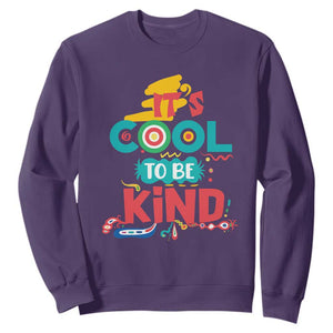 Pink Shirt Day Sweatshirt It's Cool To Be Kind Anti Bullying Choose Kindness TS02 Purple Print Your Wear