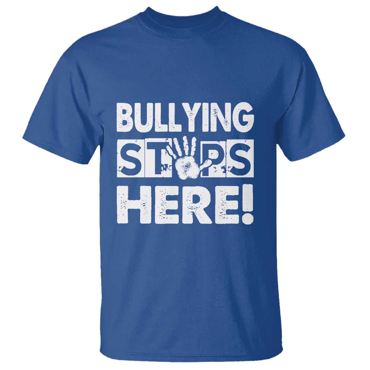 Pink Shirt Day T Shirt Bullying Stops Here Stand Up To Bullies TS02 Royal Blue Print Your Wear