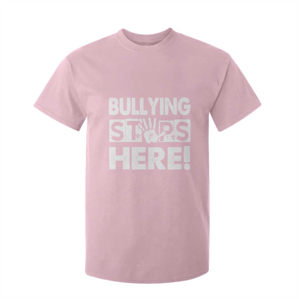 Pink Shirt Day T Shirt For Kid Bullying Stops Here Stand Up To Bullies TS02 Light Pink Print Your Wear