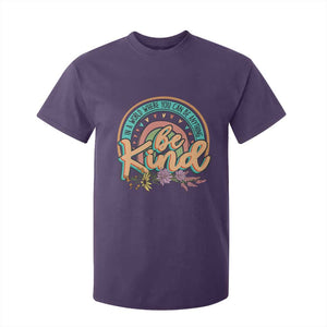 Pink Shirt Day T Shirt For Kid In A World Where You Can Be Anything Be Kind Rainbow Choose Kindness TS02 Purple Print Your Wear