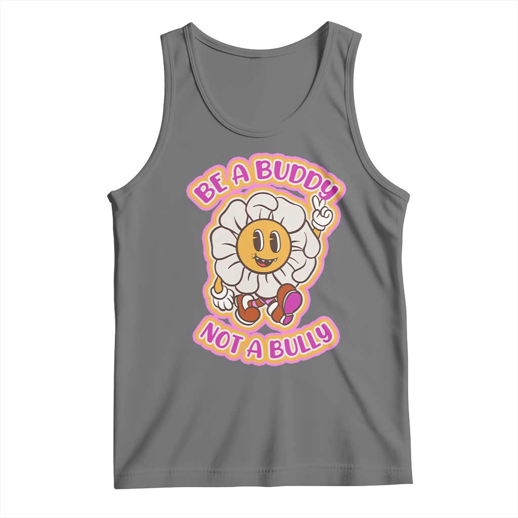 Pink Shirt Day Tank Top Be A Buddy Not A Bully Anti Bullying Funny Wordplay TS02 Black Heather Print Your Wear