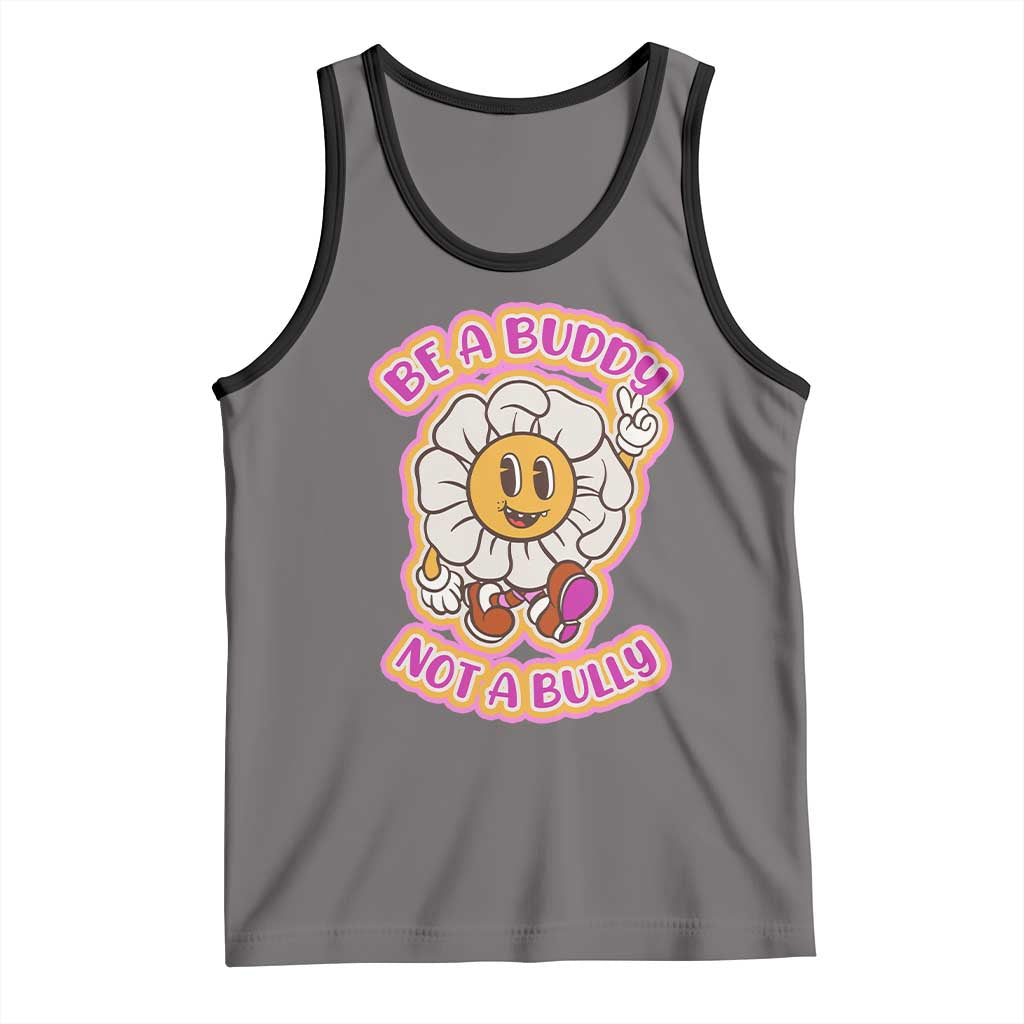 Pink Shirt Day Tank Top Be A Buddy Not A Bully Anti Bullying Funny Wordplay TS02 Deep Heather Black Print Your Wear