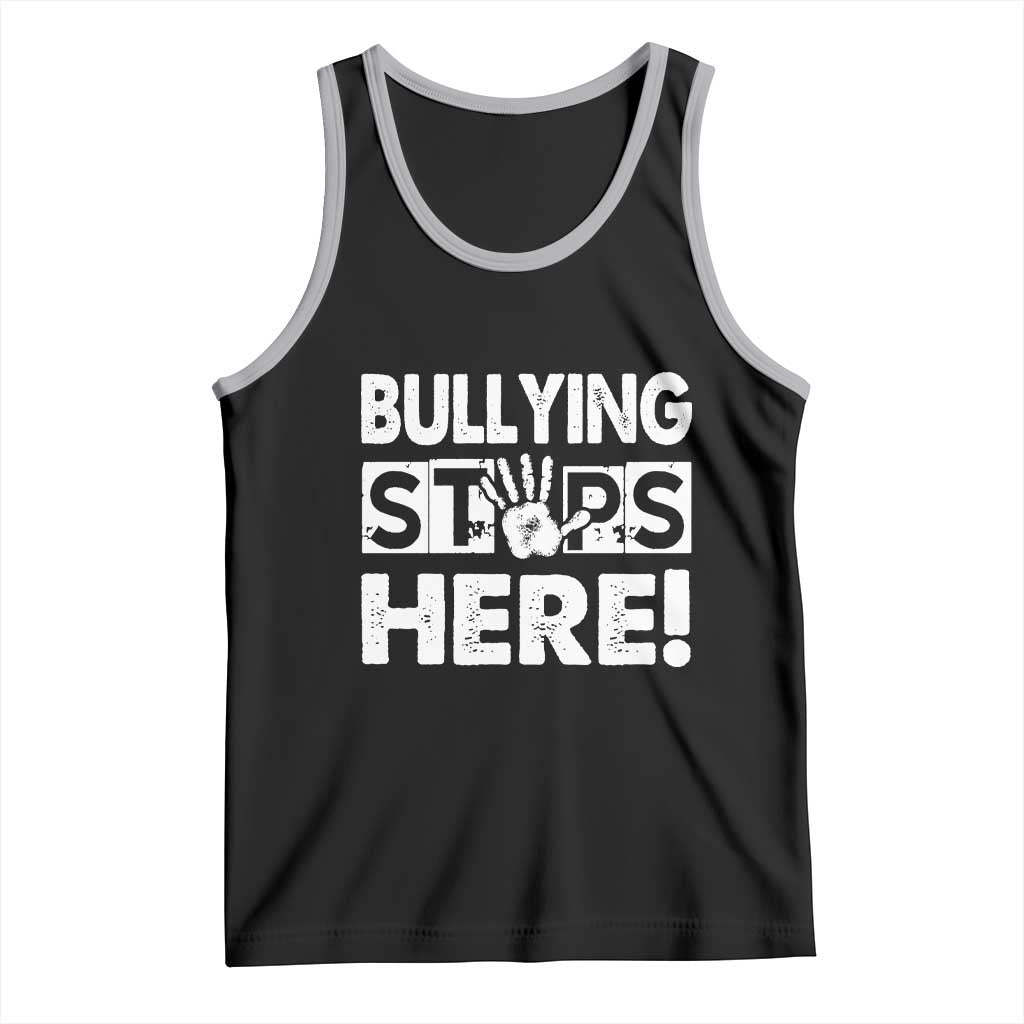 Pink Shirt Day Tank Top Bullying Stops Here Stand Up To Bullies TS02 Black Athletic Heather Print Your Wear