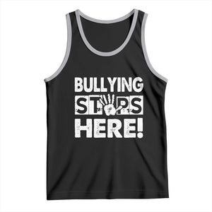 Pink Shirt Day Tank Top Bullying Stops Here Stand Up To Bullies TS02 Black Athletic Heather Print Your Wear