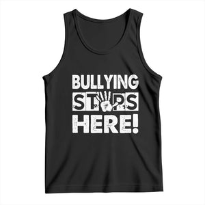 Pink Shirt Day Tank Top Bullying Stops Here Stand Up To Bullies TS02 Black Print Your Wear