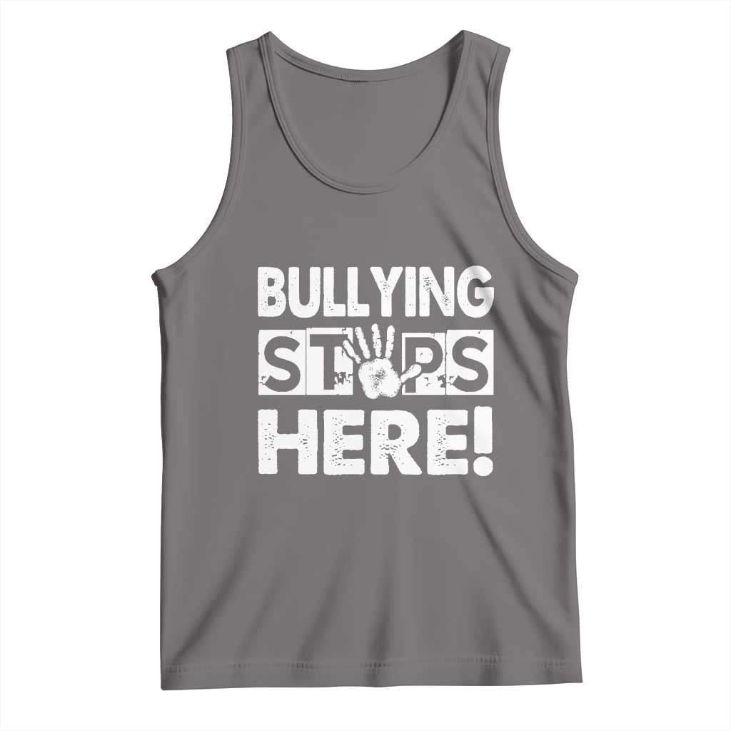Pink Shirt Day Tank Top Bullying Stops Here Stand Up To Bullies TS02 Deep Heather Print Your Wear