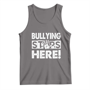 Pink Shirt Day Tank Top Bullying Stops Here Stand Up To Bullies TS02 Deep Heather Print Your Wear