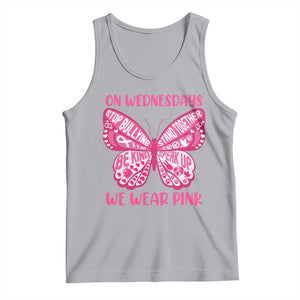 Pink Shirt Day Tank Top On Wednesdays We Wear Pink Anti Bullying Butterfly TS02 Athletic Heather Print Your Wear