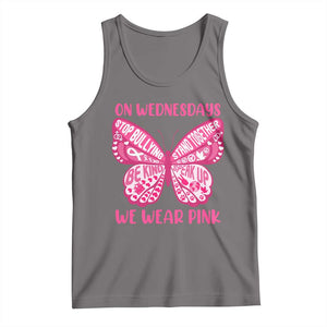 Pink Shirt Day Tank Top On Wednesdays We Wear Pink Anti Bullying Butterfly TS02 Deep Heather Print Your Wear
