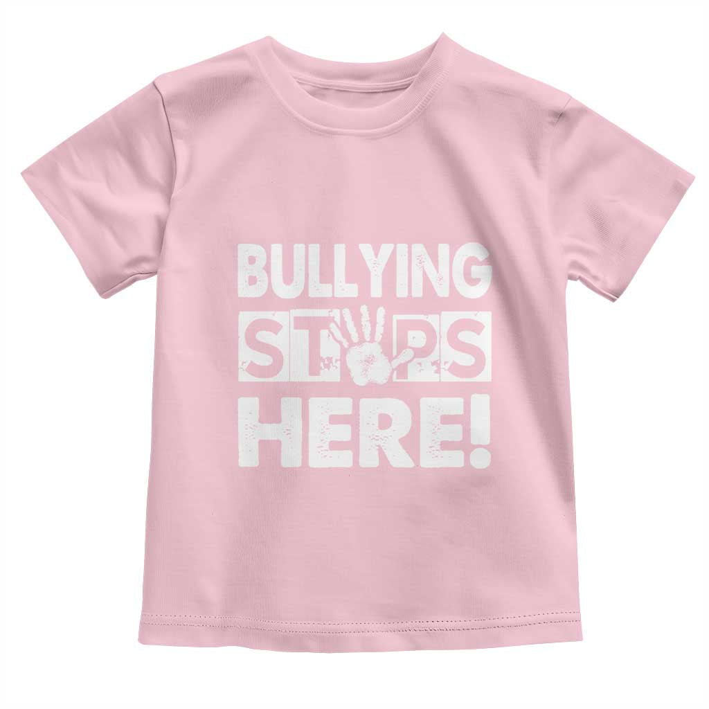 Pink Shirt Day Toddler T Shirt Bullying Stops Here Stand Up To Bullies TS02 Light Pink Print Your Wear