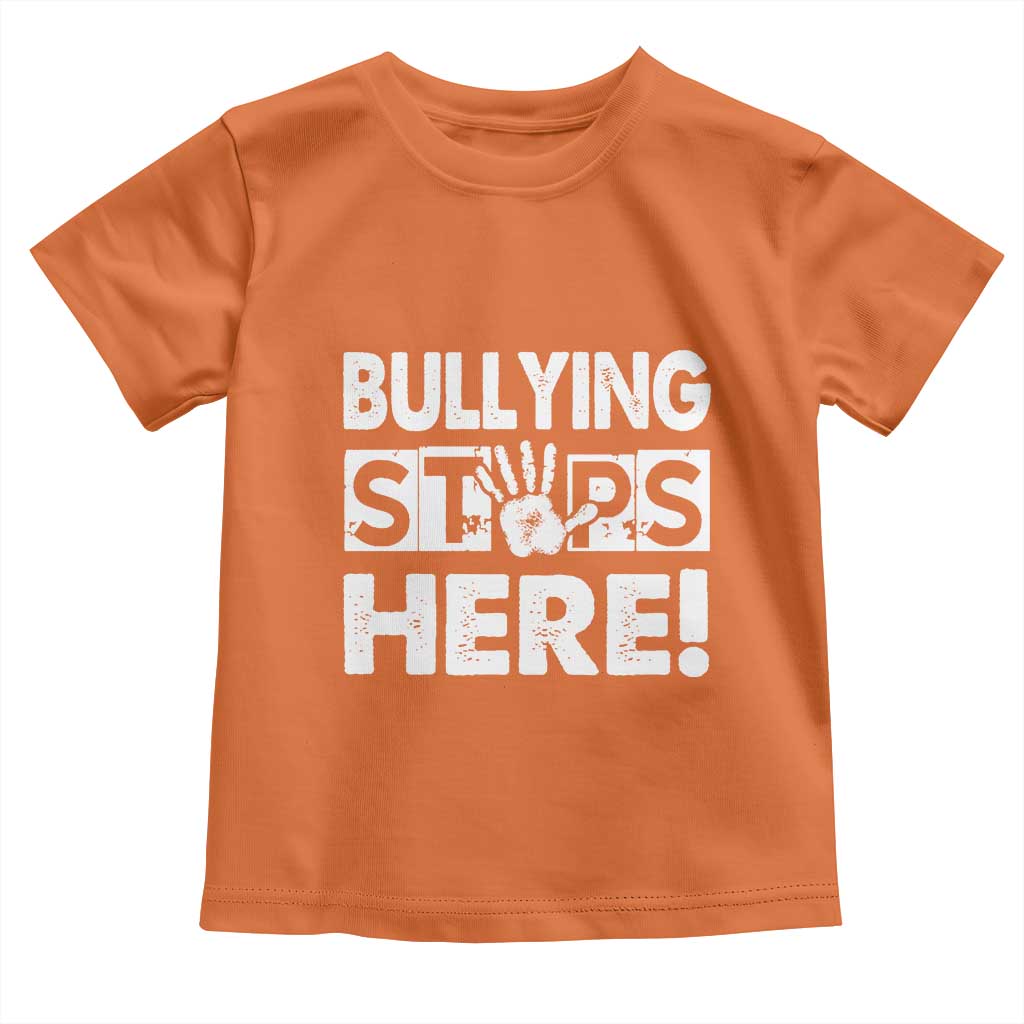 Pink Shirt Day Toddler T Shirt Bullying Stops Here Stand Up To Bullies TS02 Orange Print Your Wear