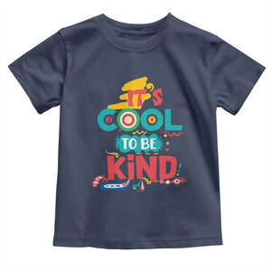 Pink Shirt Day Toddler T Shirt It's Cool To Be Kind Anti Bullying Choose Kindness TS02 Navy Print Your Wear