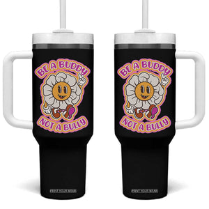 Pink Shirt Day Tumbler With Handle Be A Buddy Not A Bully Anti Bullying Funny Wordplay TS02 One Size: 40 oz Black Print Your Wear