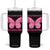 Pink Shirt Day Tumbler With Handle On Wednesdays We Wear Pink Anti Bullying Butterfly TS02 One Size: 40 oz Black Print Your Wear