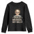 Pope Francis Inspirational Youth Sweatshirt Build Bridges Not Walls TS02 Black Print Your Wear