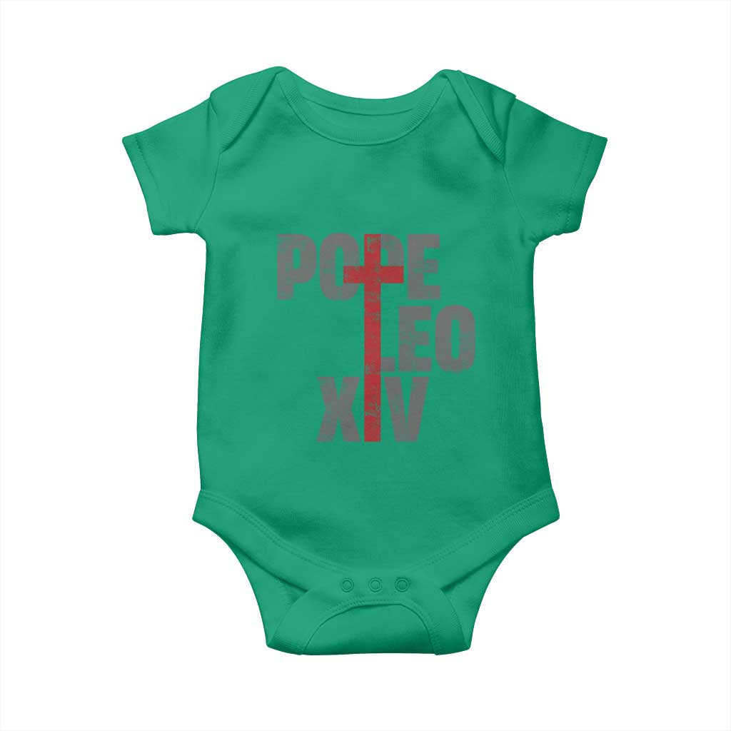 Pope Leo XIV Baby Onesie First American Pope Catholic Religious Cross TS11 Irish Green Print Your Wear