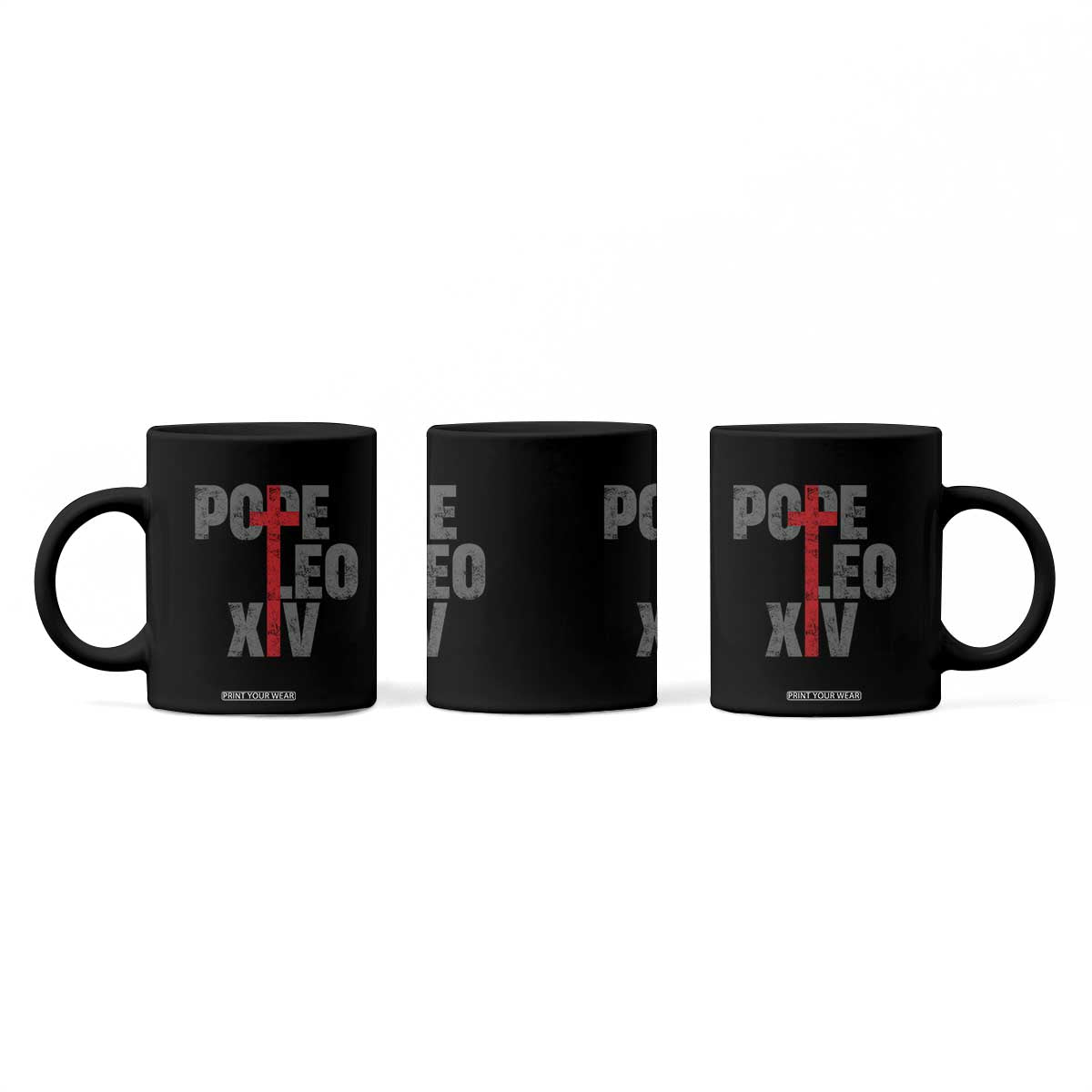 Pope Leo XIV Coffee Mug First American Pope Catholic Religious Cross TS11 Print Your Wear