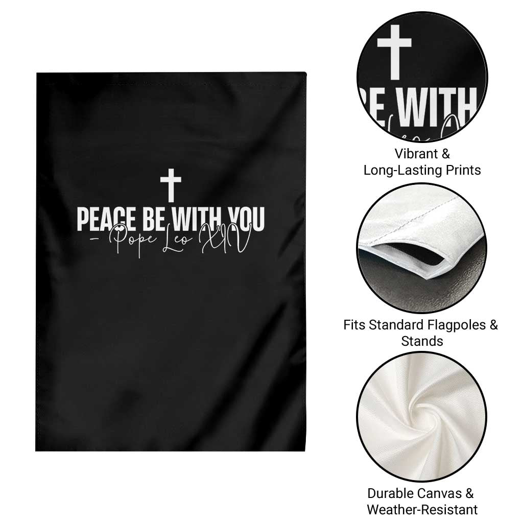 Pope Leo XIV Garden Flag Peace Be With You All Catholic Church Subtle Cross TS10 Print Your Wear