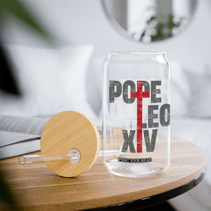 Pope Leo XIV Glass Can First American Pope Catholic Religious Cross TS11 Print Your Wear