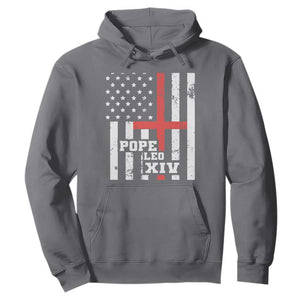 Pope Leo XIV Hoodie First American Pope Catholic Religious Cross American Flag TS11 Charcoal Print Your Wear