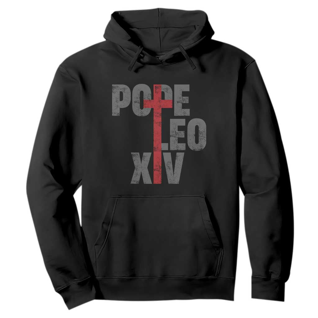 Pope Leo XIV Hoodie First American Pope Catholic Religious Cross TS11 Black Print Your Wear