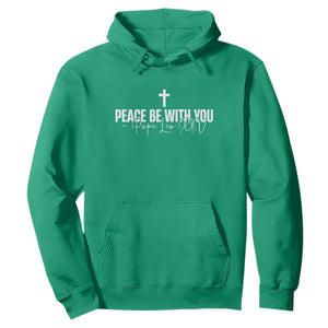 Pope Leo XIV Hoodie Peace Be With You All Catholic Church Subtle Cross TS10 Irish Green Print Your Wear