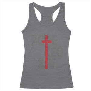 Pope Leo XIV Racerback Tank Top First American Pope Catholic Religious Cross TS11 Charcoal Print Your Wear