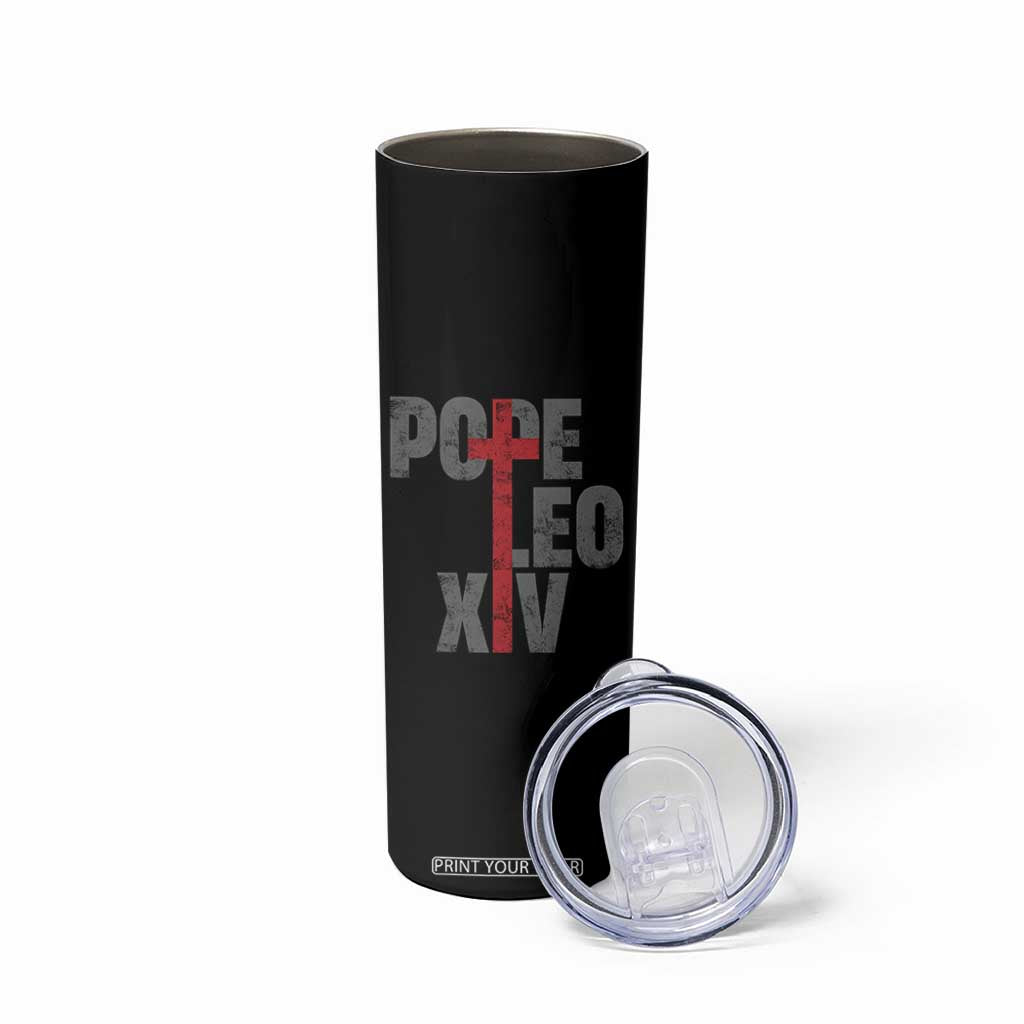 Pope Leo XIV Skinny Tumbler First American Pope Catholic Religious Cross TS11 Print Your Wear