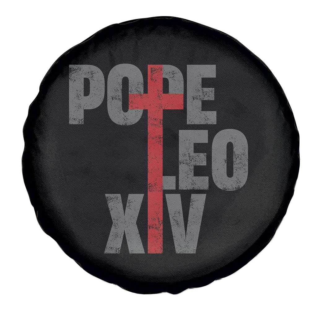 Pope Leo XIV Spare Tire Cover First American Pope Catholic Religious Cross TS11 Print Your Wear