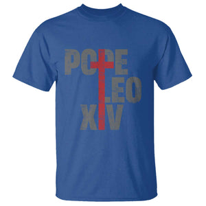 Pope Leo XIV T Shirt First American Pope Catholic Religious Cross TS11 Royal Blue Print Your Wear