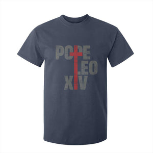 Pope Leo XIV T Shirt For Kid First American Pope Catholic Religious Cross TS11 Navy Print Your Wear
