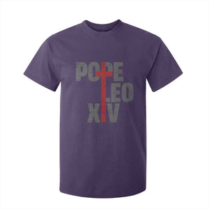 Pope Leo XIV T Shirt For Kid First American Pope Catholic Religious Cross TS11 Purple Print Your Wear