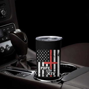 Pope Leo XIV Tumbler Cup First American Pope Catholic Religious Cross American Flag TS11 Print Your Wear