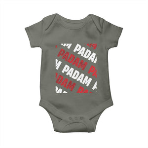 Pride Month Baby Onesie Padam Padam Heartbeat LGBTQ TS10 Military Green Print Your Wear