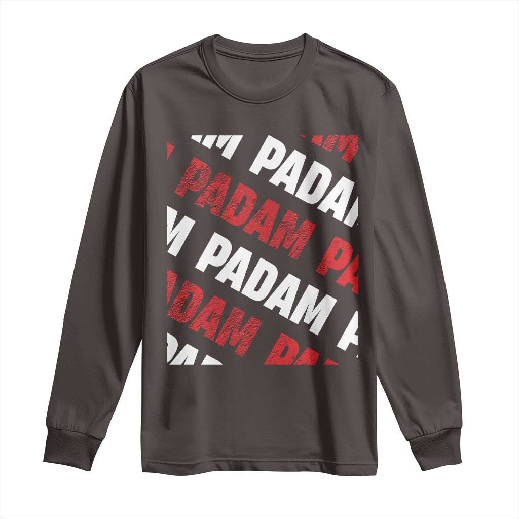 Pride Month Long Sleeve Shirt Padam Padam Heartbeat LGBTQ TS10 Dark Chocolate Print Your Wear