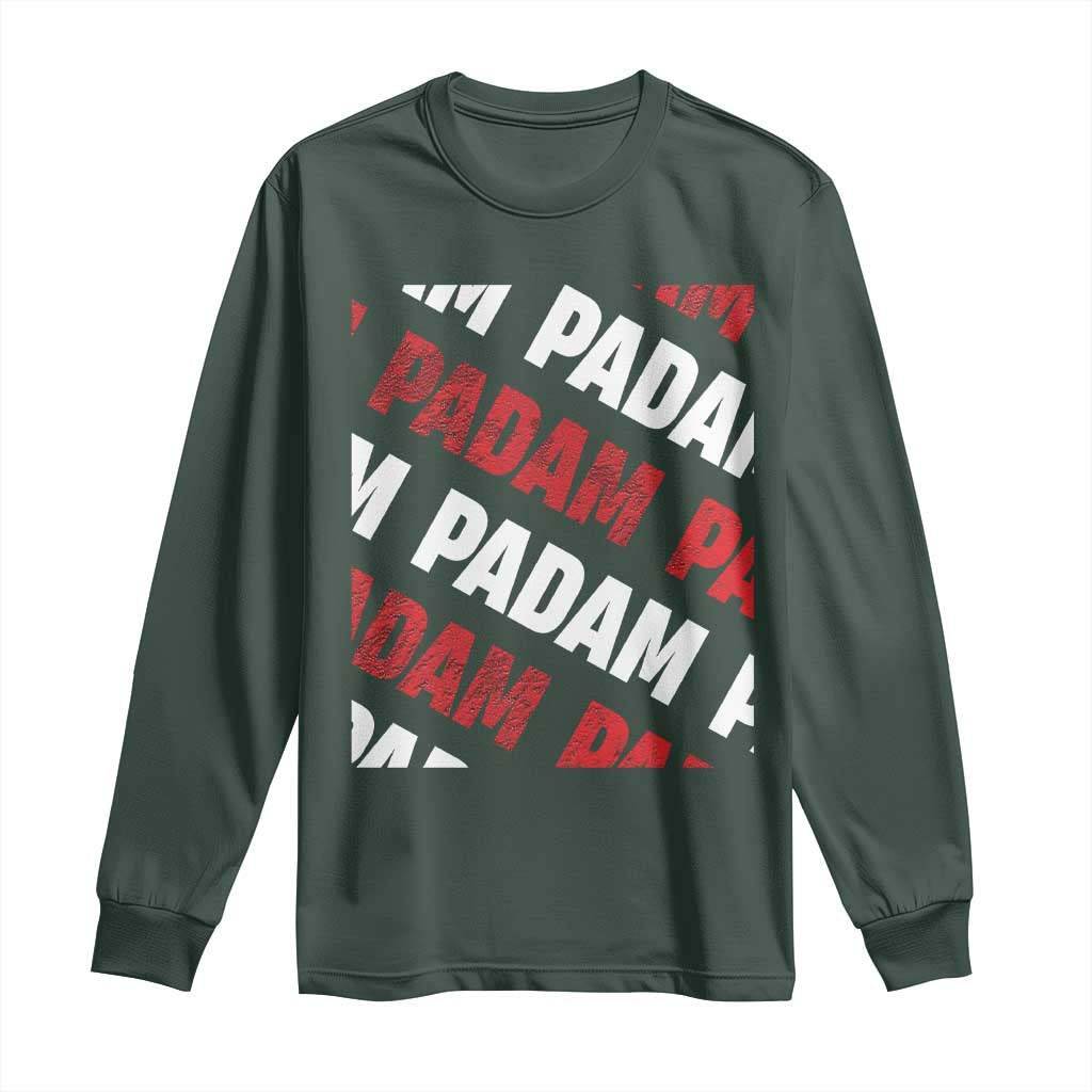 Pride Month Long Sleeve Shirt Padam Padam Heartbeat LGBTQ TS10 Dark Forest Green Print Your Wear