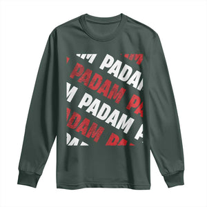 Pride Month Long Sleeve Shirt Padam Padam Heartbeat LGBTQ TS10 Dark Forest Green Print Your Wear