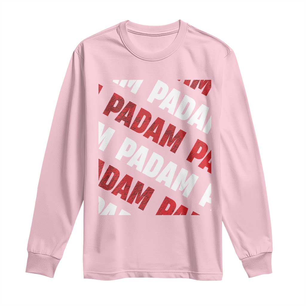 Pride Month Long Sleeve Shirt Padam Padam Heartbeat LGBTQ TS10 Light Pink Print Your Wear