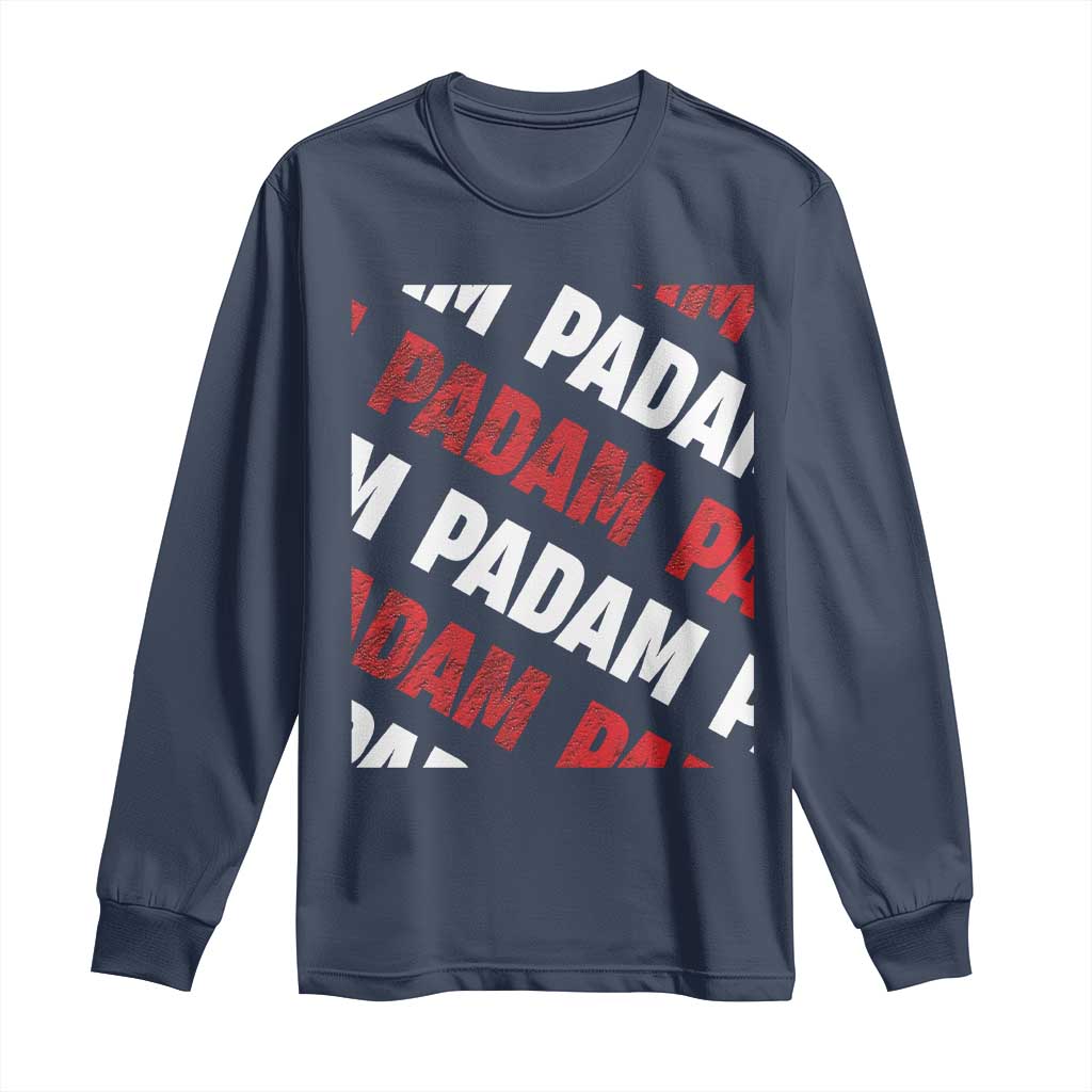Pride Month Long Sleeve Shirt Padam Padam Heartbeat LGBTQ TS10 Navy Print Your Wear