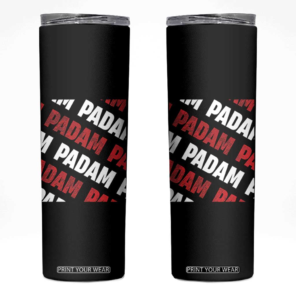 Pride Month Skinny Tumbler Padam Padam Heartbeat LGBTQ TS10 Black Print Your Wear