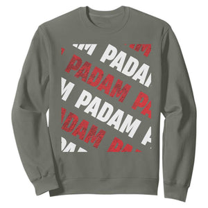 Pride Month Sweatshirt Padam Padam Heartbeat LGBTQ TS10 Military Green Print Your Wear