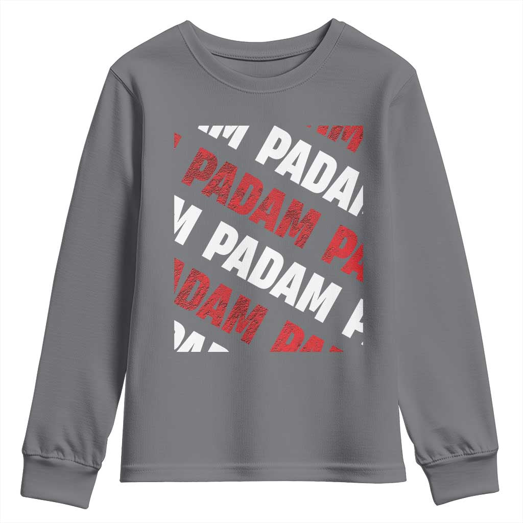 Pride Month Youth Sweatshirt Padam Padam Heartbeat LGBTQ TS10 Charcoal Print Your Wear