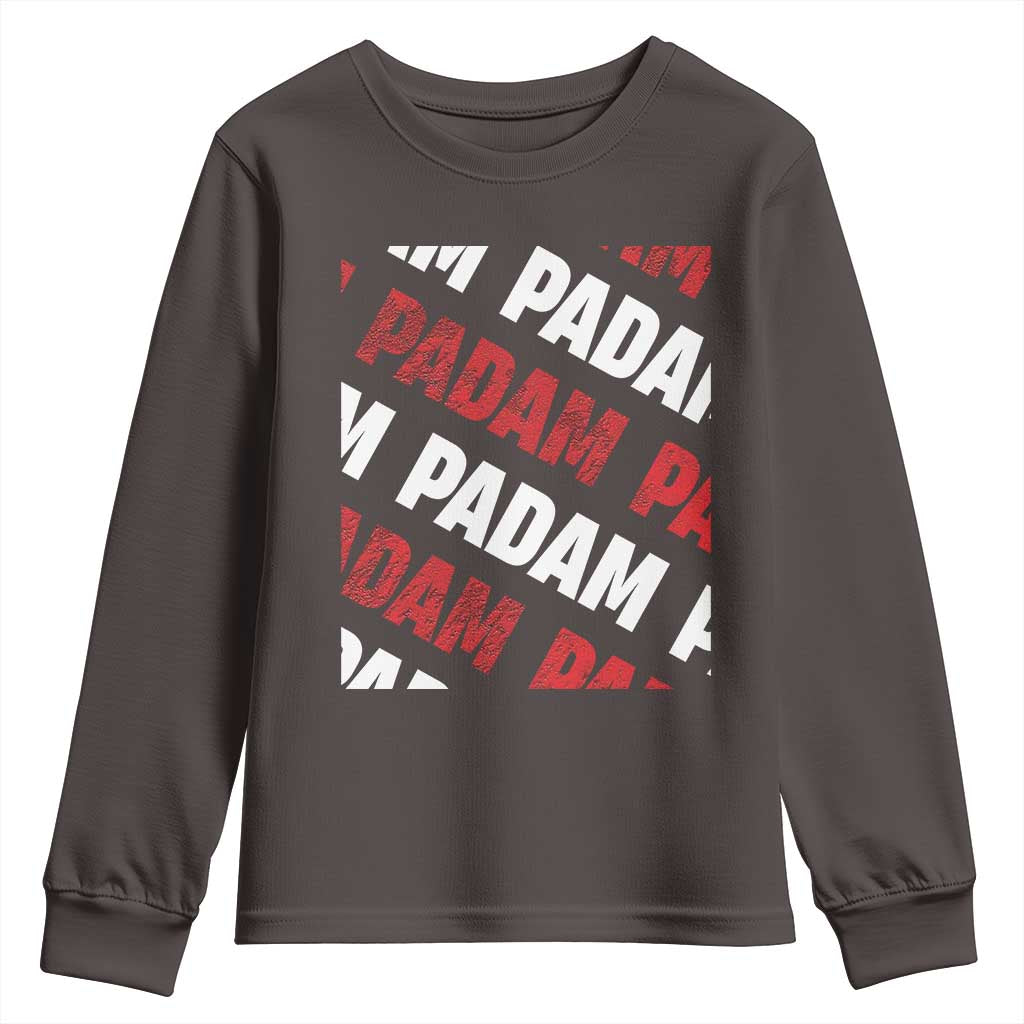 Pride Month Youth Sweatshirt Padam Padam Heartbeat LGBTQ TS10 Dark Chocolate Print Your Wear