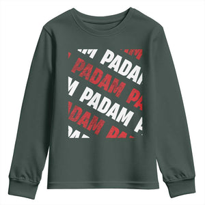 Pride Month Youth Sweatshirt Padam Padam Heartbeat LGBTQ TS10 Dark Forest Green Print Your Wear
