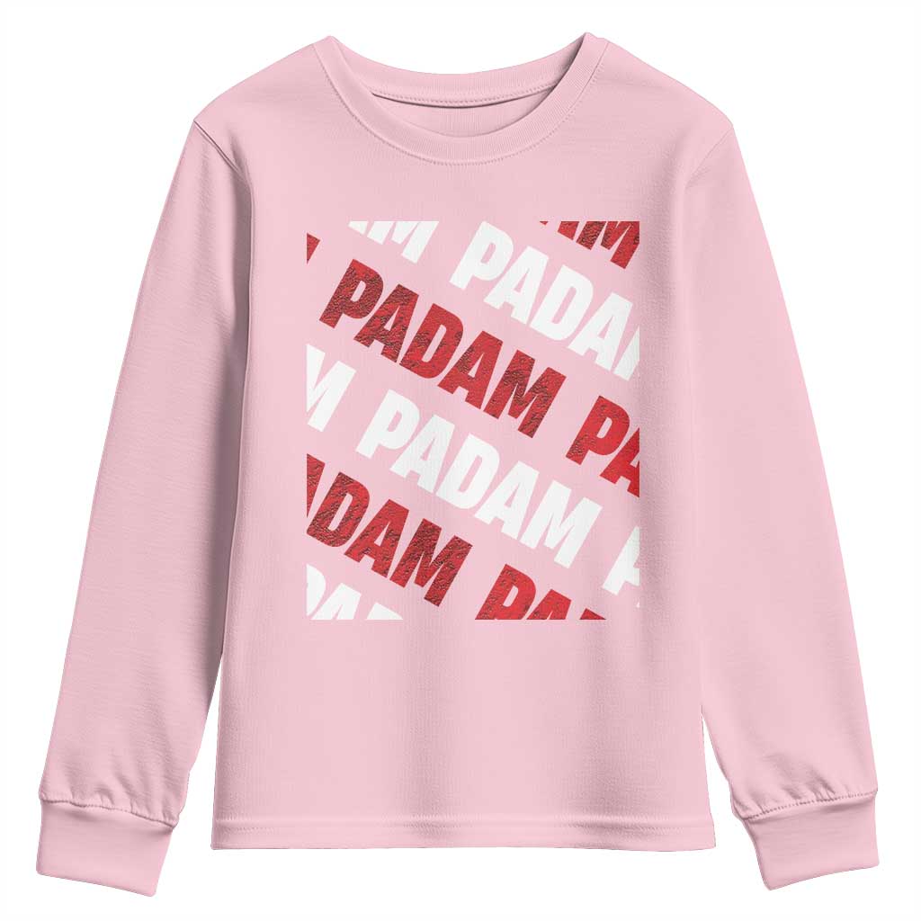 Pride Month Youth Sweatshirt Padam Padam Heartbeat LGBTQ TS10 Light Pink Print Your Wear