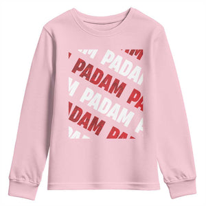 Pride Month Youth Sweatshirt Padam Padam Heartbeat LGBTQ TS10 Light Pink Print Your Wear