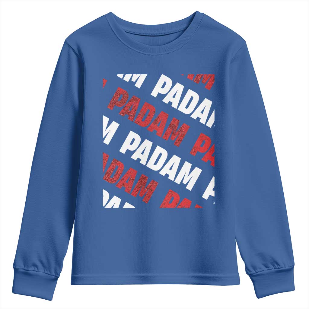 Pride Month Youth Sweatshirt Padam Padam Heartbeat LGBTQ TS10 Royal Blue Print Your Wear