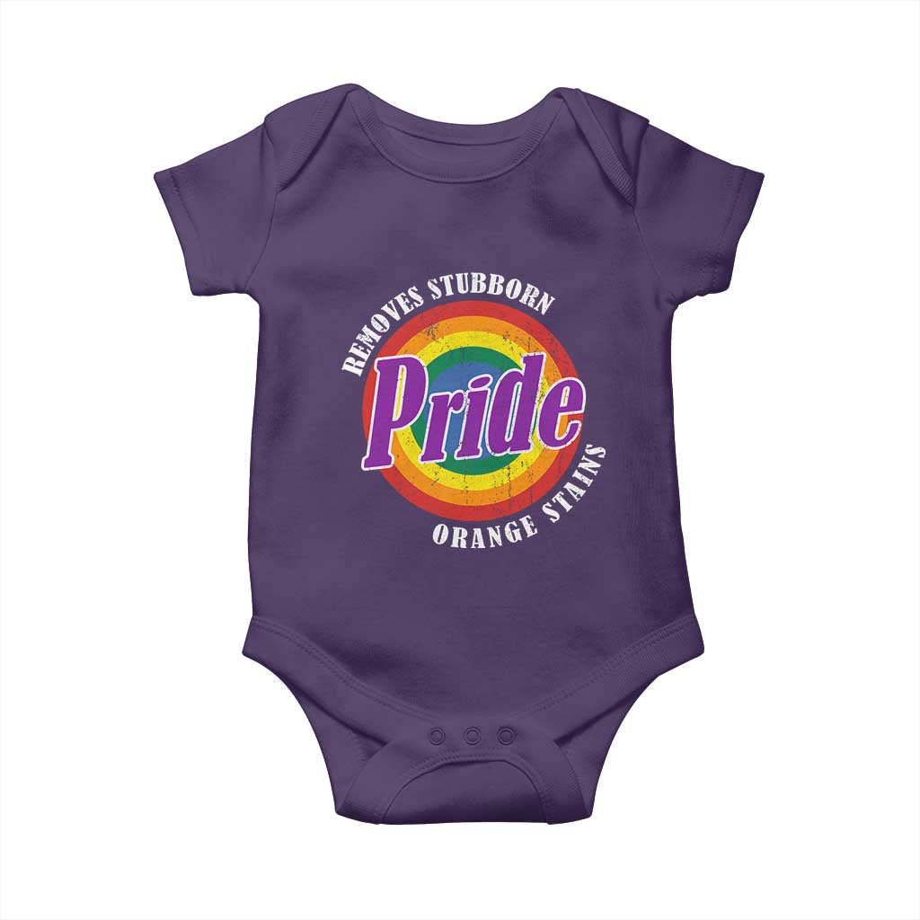 Pride Removes Stubborn Orange Stains Baby Onesie Pride Month LGBTQ TS10 Purple Print Your Wear
